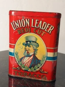 Antike Gewerkschaftsführer ""FAT BOY"" Uncle Sam Farbe Litho vertikale Tasche Tabakdose - Bild 1 von 7