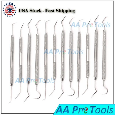 AA PRO 12 Pcs Dental Hygiene Tooth Pick Pic Probe Set Kit Tools