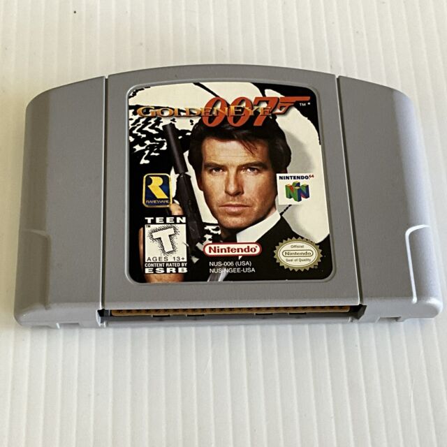 The 'Goldeneye 007' game in a Nintendo 64 or N64 video game console, a  fifth generation video game console launched in 1996 in Japan Stock Photo -  Alamy