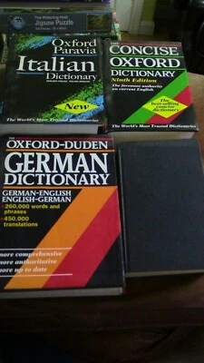 bundle of HB oxford dictionaries, paravia Italian, duden German, concise compact - Image 1 of 4