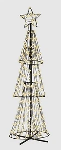 Xmas Haus Pre Lit 3D Christmas Tree | Warm White LEDs, 8 Programmes & Star Top - Picture 1 of 3