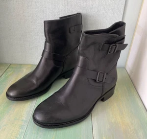Ugg Austraila Leather ankle boot Black UK 4.5 EUR 37 Buckles VGC BF00116J - Picture 1 of 14