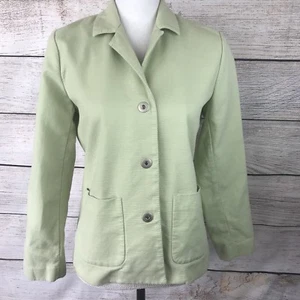 Eileen Fisher jacket coat size petite small light green snap front with pockets - Picture 1 of 11