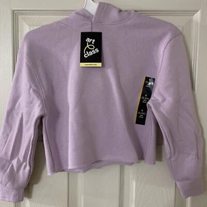 Art Class Kids' Fleece Raw Edge Hoodie Lavender Girls Size-XS New without tags - Picture 1 of 2