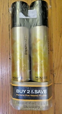 Pantene Fine Volume Mouse 2 pack 6.6oz each NEW packaged fine hair - Image 1 of 3