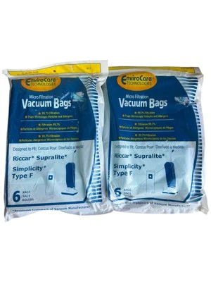 Vacuum Bags Type F for Riccar Simplicity 11 Pack Microfiltration Replacement - Image 1 of 4