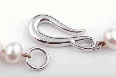 Mehrfarbige Süßwasserperlenkette mit 925 Silber Verschluss Länge 46cm # - Bild 1 von 4