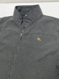 McDonald's Apparel Collection Employee Jacket Unisex Adult Large Full Zip Black - Picture 1 of 7