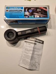 Leuchtturm LEUCHTLUPE LU 150 Lupe 10x Vergrößerungsglas in OVP unbenutzt - Bild 1 von 5