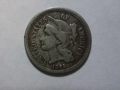 1865 3 Cent Nickel 010 - Image 1 of 3