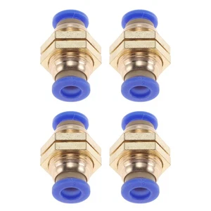 Conector Accesorios de Aire a Presión 1/4" Unión Mamp 4pzs Azul Dorados - Imagen 1 de 7