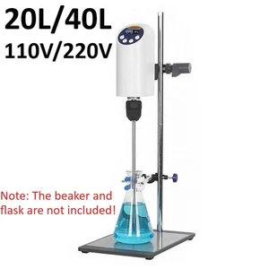 20L/40L Digital Display Lab Electric Overhead Stirrer Lab Mixer Speed Adjustable - Picture 1 of 12