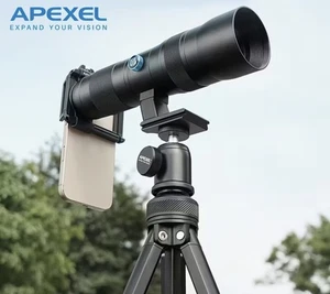 APEXEL High Power 20-60X Zoom Telephoto Lens for iPhone, with Shutter & Tripod - Picture 1 of 8