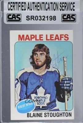 CAS Certified 1975-76 Topps Blaine Stoughton #265 Sealed Auto - Image 1 of 2