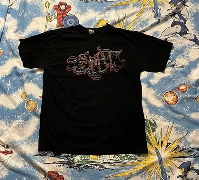 Camiseta de skate vintage anos 90 Y2K marca SPLIT desbotada RARA grunge G vintage emo punk - Imagem 1 de 4