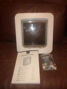 SUREFLAP SUR101 Microchip Pet Door White Cats Or Dogs Curfew Mode BNIB - Picture 1 of 7