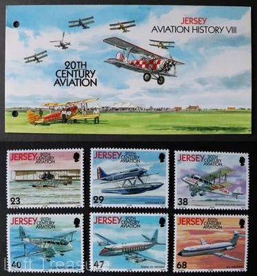 Jersey Stamps: "Jersey Aviation History VIII" MNH Presentation Pack 2003 - Image 1 of 4