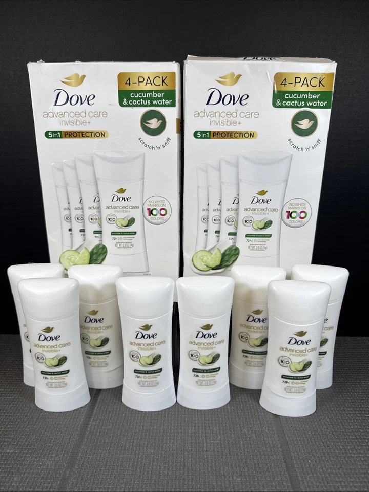 Dove Advanced Care invisible Antiperspirant Deodorant Cucumber Cactus 4 PACK