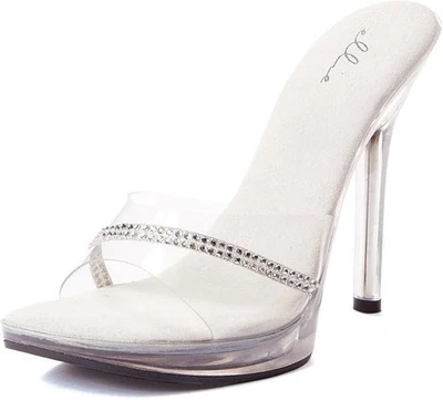 Stripper 5" Heel Bikini Contest Date Night Crossdresser Shoes W/Rhinestone SZ 11 - Image 1 of 4