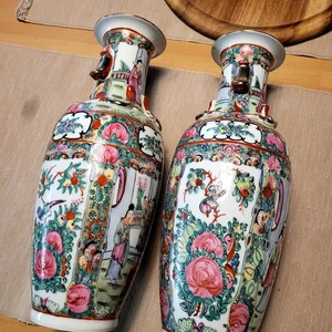 Vaso Antico Cinese Famiglia Rosa - Foto 1 di 16