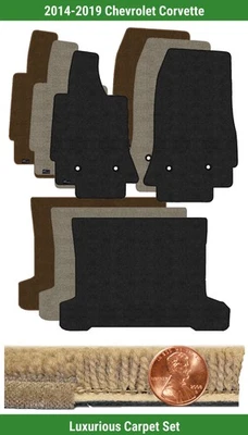 Juego de alfombrillas de lujo personalizadas para Chevrolet Corvette 2014-2019 (3 piezas) #H5U Foto 1 de 4
