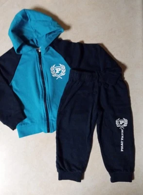 Conjunto de pantalón con capucha y cremallera azul para niños pequeños Phat Farm talla 3T Foto 1 de 4