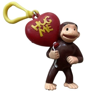 Curious George Llavero Marrón Mono Rojo Corazón Be Mine Globo Amarillo Clip 2006 - Imagen 1 de 4