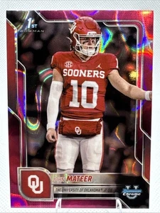 JOHN MATEER - 2025 Bowman Chrome U 1st Bowman #1 Pink Lava Refractor - Picture 1 of 3