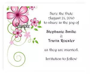 100 tarjetas personalizadas rosa floral para boda guardar fecha - Imagen 1 de 1