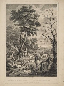 LEBAS Jacques Philippe (1707-1783) Orphée d'après une peinture de Hondius - Imagen 1 de 3