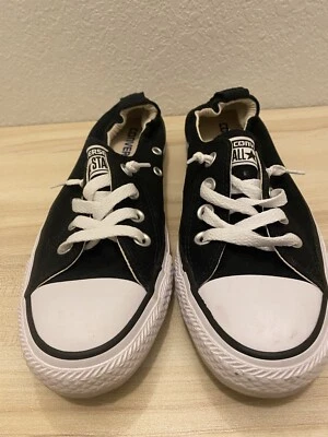 Top bajo Converse All Star negro para mujer talla 7,5 espalda elástica Foto 1 de 4