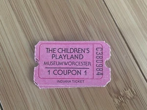5 Rare Vintage Arcade Tickets Children’s Museum Playground Worcester Mass - Picture 1 of 2