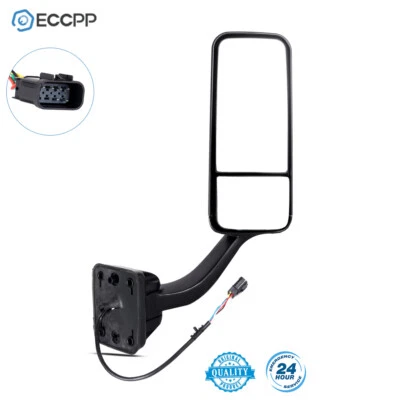 Espejo retrovisor de puerta lateral para pasajero Freightliner Cascadia 08-16 negro eléctrico térmico Foto 1 de 4