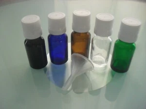 10 x Tropfflasche 10 ml Glasflasche + Trichter - 5 versch. Glasflaschen - Bild 1 von 1