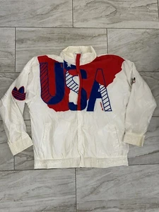 Vintage 90s Adidas USA Olympics Basketball Dream Team Champion Track Jacket XL - Picture 1 of 3