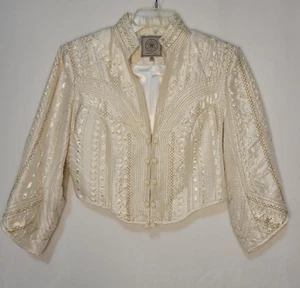 Vintage Double D Ranch Silk Embroidered Jacket Cropped Button Up Small - Picture 1 of 11