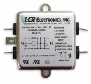 LCR Electronics Hochleistungs 20A Einphasenfilter 115/250VAC, 50/60Hz - Bild 1 von 3