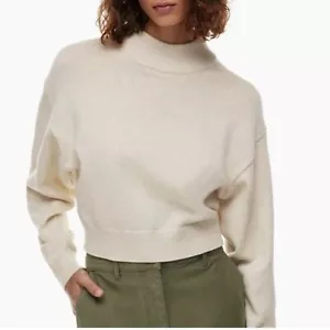 Aritzia Wilfred Free Harper Cropped Wollpullover Mockneck Wollpullover Gr. M/L - Bild 1 von 15