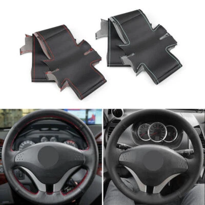 For Mitsubishi Pajero 2008-2011 L200 Steering Wheel Hand Sewing Leather Cover - Image 1 of 4