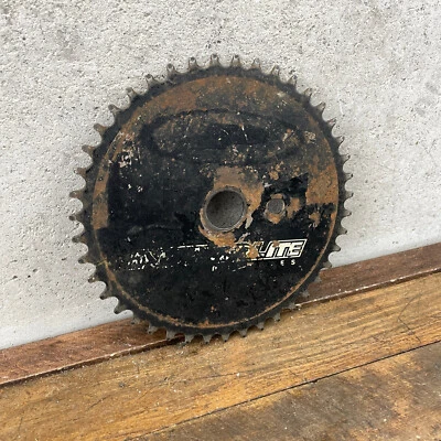Передняя звездочка Powerlite 43 зуба старая школа BMX 43t черная стальная патина - Изображение 1 из 4