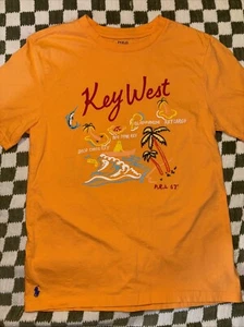 VINTAGE Polo Sport Ralph Lauren Key West PRL 67 Graphic T-shirt Kids L 14-16 - Picture 1 of 5