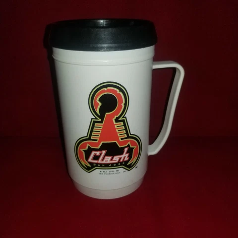 Vtg 1996 Clash San Jose Plastic 12oz Mug First Season Winners Cover