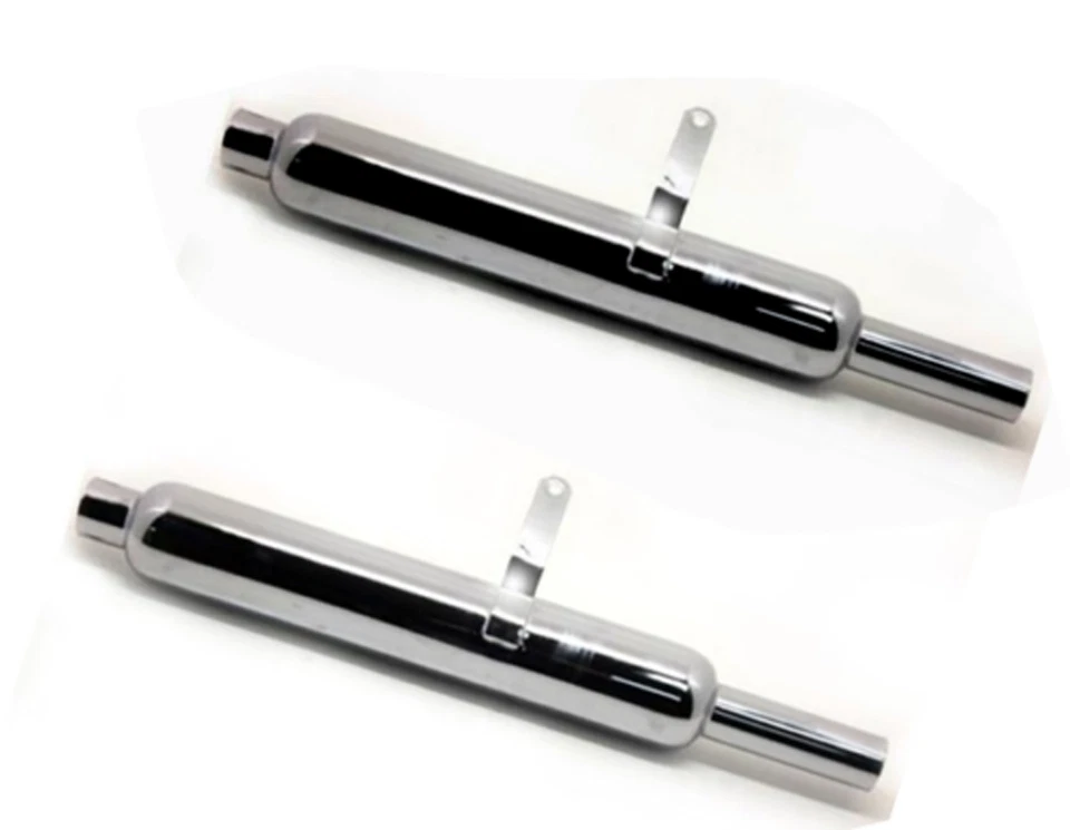 BSA A7 Silencers Rigid Frame Chrome 1948-1949 OEM 65-2784 UK Made