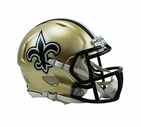 * SALE * NEW ORLEANS SAINTS SPEED MINI NFL FOOTBALL HELMET - SHIPS FAST! Cover