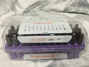 ImpressArt Lollipop 33 pk 4mm Metal Stamps Uppercase Letters NEW - Picture 1 of 7