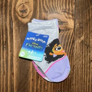 Disney Encanto Girls 5 Pairs No Show Socks - Shoe Size 4-7 Multicolor - Picture 1 of 10