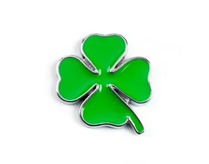 Alfa Romeo Cloverleaf 145 QV Insignia Cromo Verde Quadrifoglio Adhesivo Emblema - Imagen 1 de 5