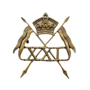21st Lancers 1898-1899 tapa insignia latón metal - Imagen 1 de 1
