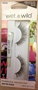 Choque de obturador de pegamento y pestañas WET N WILD nuevo en paquete pestañas postizas con flecos alternativos - Imagen 1 de 2