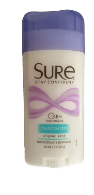 Sure Original твердый без запаха антиперспирант дезодорант стойкий (2,7 жидкой унции) - Изображение 1 из 2